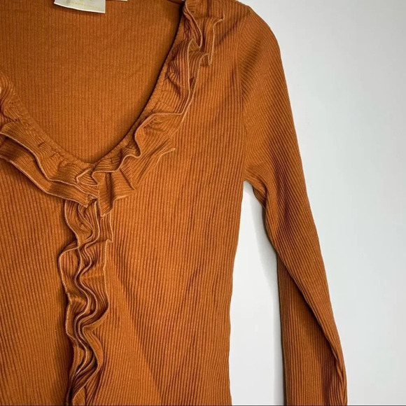 Anthropologie Maeve Ruffle Top - Picture 2 of 9